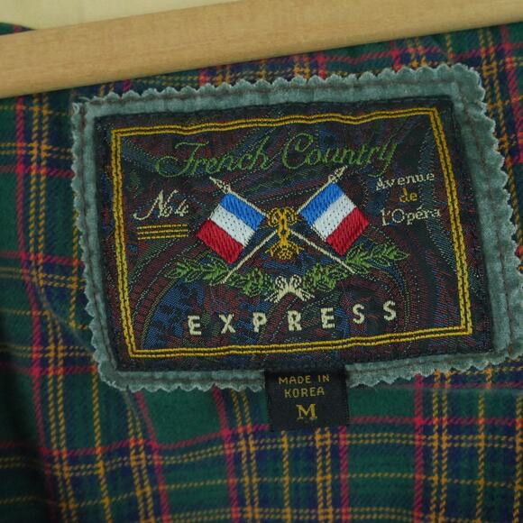 Vintage Express Medium Coat 90s Hooded Utility Chore Preppy Country Beige Fall - Picture 13 of 15